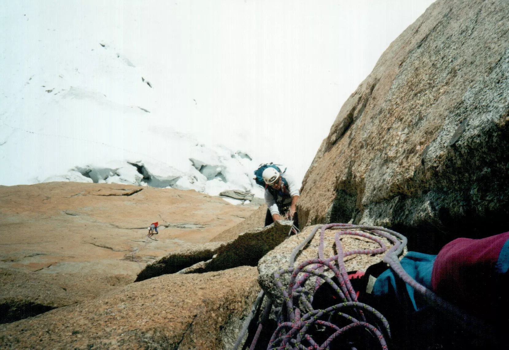 Souvenirs de course : Aiguille du Midi face sud